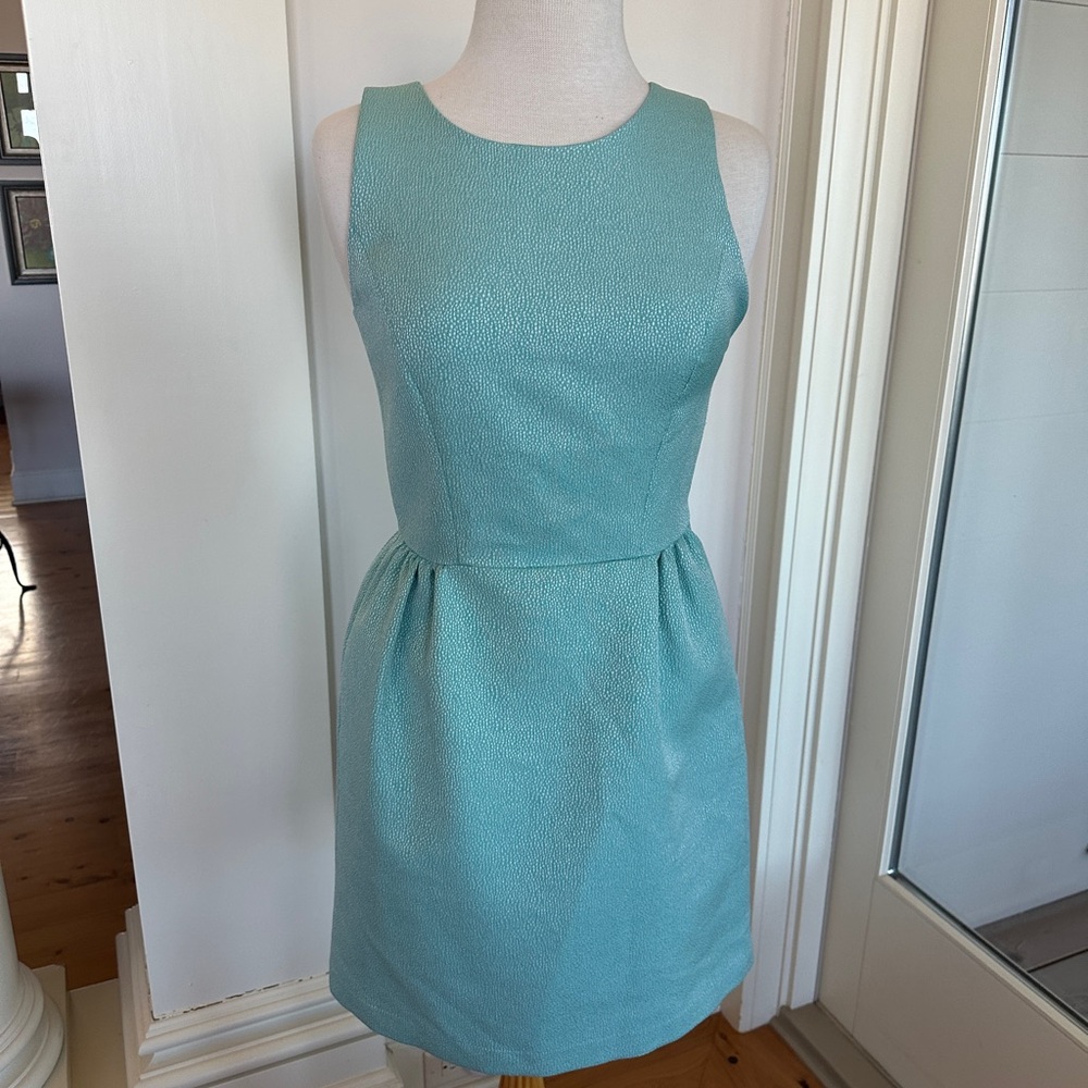 ERIN by Erin Fetherston Sleeveless Aqua Mini Dress 6 Bow